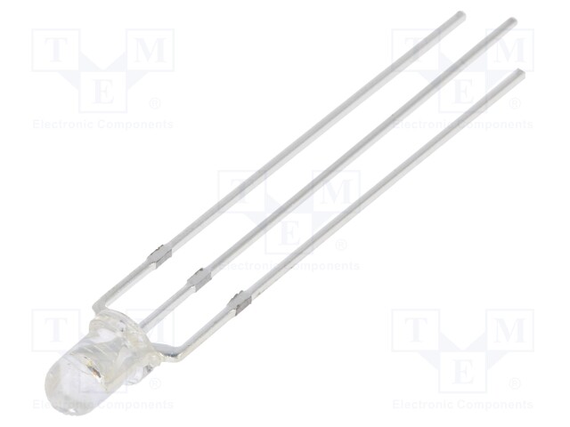 LED; 3mm; bicolour; red/green; 3000÷4200mcd; 4200÷5800mcd; 30°