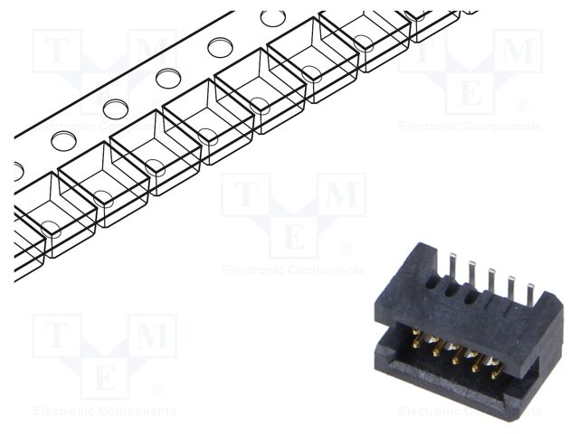 Connector: PCB to PCB; male; PIN: 10; 1.27mm; TFM; SMT; socket; 3.7A