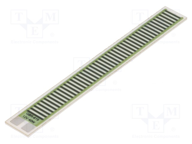 Resistor: thick film; heating; glued; 3.6Ω; 40W; 76.2x9.53x1mm