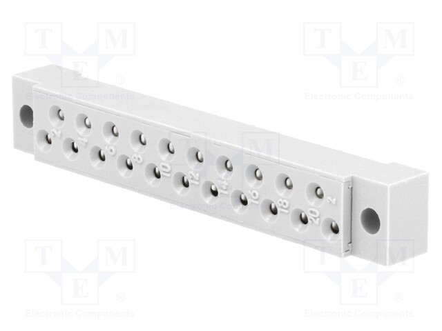 Socket; DIN 41617; female; PIN: 21; THT; straight; 4A; 250V; B: 50mm