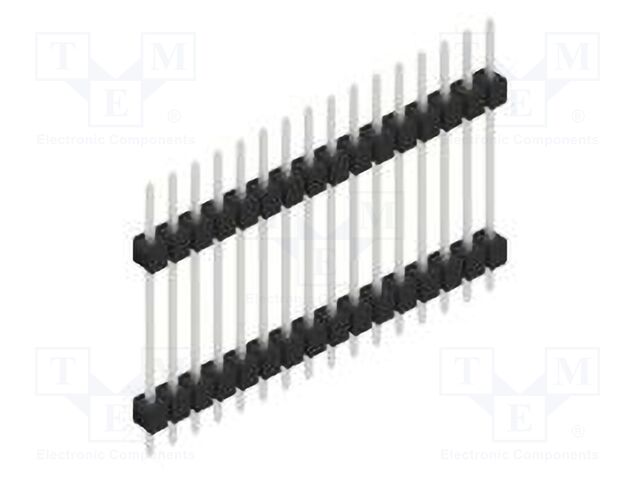 Connector: pin strips; pin header; male; PIN: 16; 2.54mm; THT; 1x16