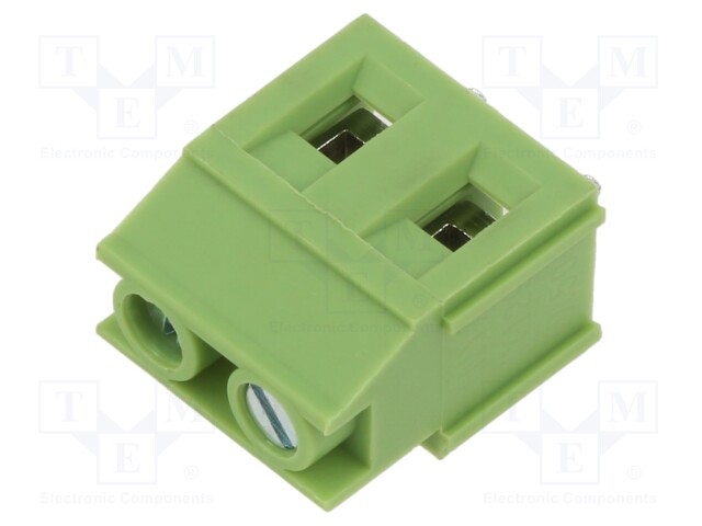 PCB terminal block; angled 90°; 7.5mm; ways: 2; on PCBs; terminal