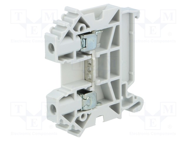 Splice terminal: rail; 0.5÷6mm2; ways: 1; terminals: 2; grey; TS35