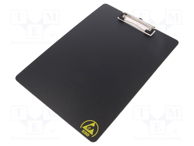 Clipboard; ESD; A4; Application: for storing documents; black
