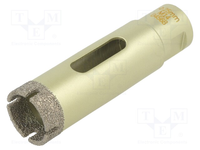 Diamond hole saw; glaze,ceramic tile; 25mm; Thread: M14