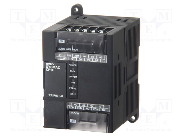 PLC Programmer, CP1E Series, 6 Inputs, 4 Outputs, 24 VDC