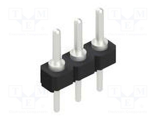 Connector: pin strips; pin header; male; PIN: 3; 2.54mm; THT; 1x3