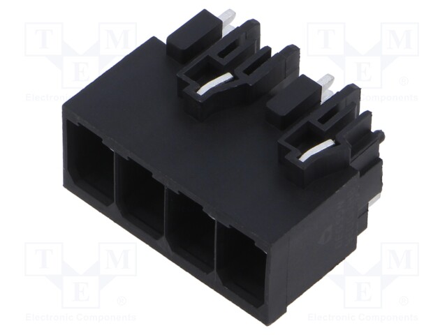 Pluggable terminal block; 7.5mm; ways: 4; black; terminals: 4