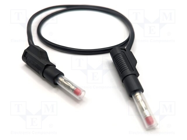 Test lead; 32A; banana plug 4mm,both sides; Urated: 600V; Len: 1m