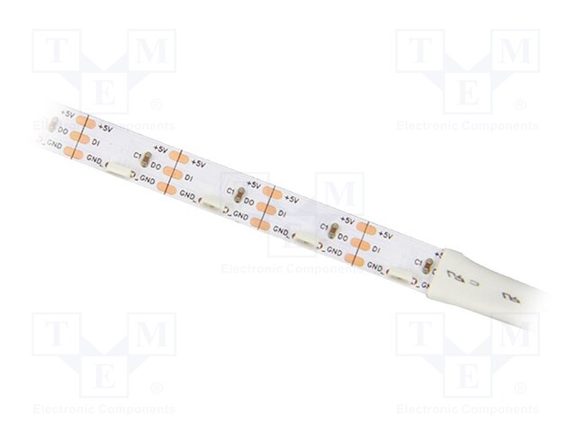 Programmable LED tape; RGB; 4020; 5V; LED/m: 60; 8mm; white PCB