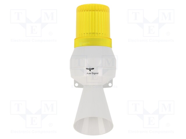 Signaller: lighting-sound; 24VDC; bulb BA15D; yellow; IP43