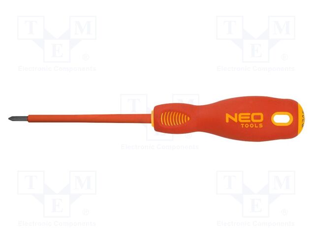 Screwdriver; insulated; Pozidriv®; PZ2; Blade length: 100mm; 1kVAC
