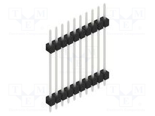 Connector: pin strips; pin header; male; PIN: 10; 2.54mm; THT; 1x10