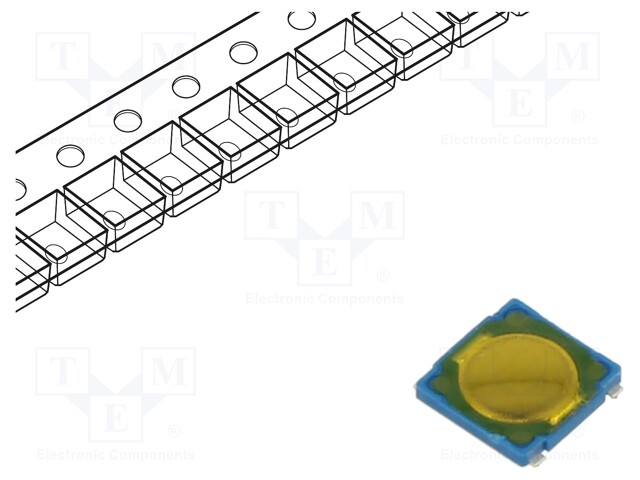 Microswitch TACT; SPST-NO; Pos: 2; 0.05A/12VDC; SMT; none; 1.6N