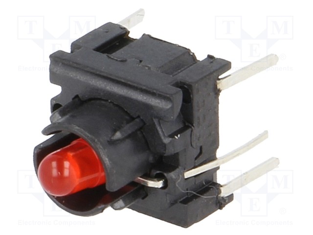 Microswitch TACT; SPST-NO; Pos: 2; 0.05A/24VDC; THT; none; 10x10mm