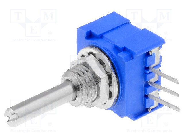 Potentiometer: shaft; THT; 1W; 1kΩ; ±20%; 290°; for PCB; linear; IP64