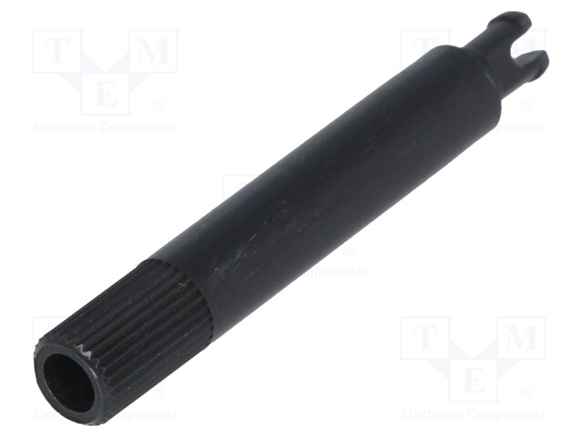 Knob; shaft knob; black; Ø6x35mm; Application: PT15N; B: 9mm