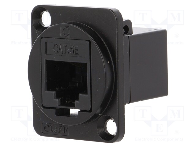 Coupler; FT; Cat: 5e; Layout: 8p8c; RJ45 socket,both sides; 19x24mm