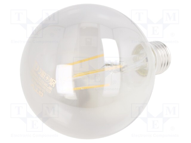 LED lamp; grey; E27; 230VAC; 8W; 360°; 2700K