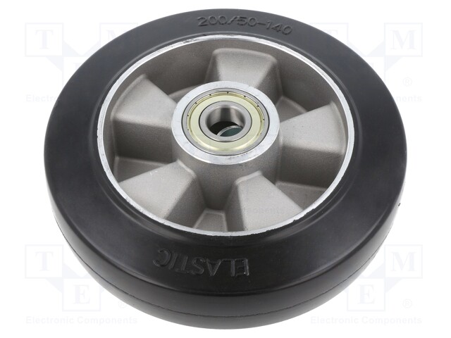 Transport wheel; Ø: 200mm; W: 50mm; 450kg; Mat: elastic rubber