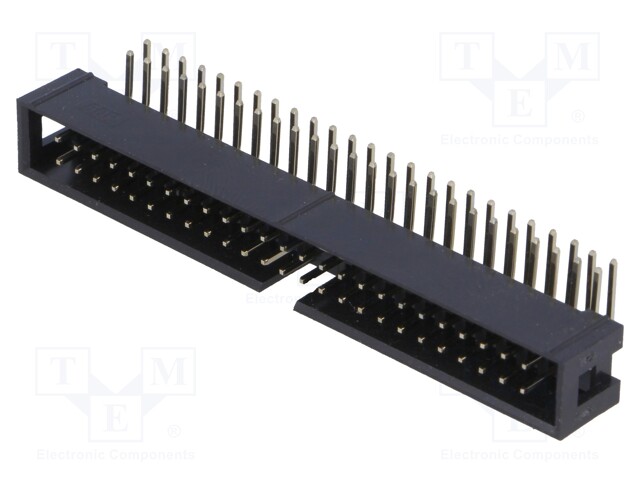 Socket; IDC; male; PIN: 50; angled 90°; THT; gold-plated; 2.54mm
