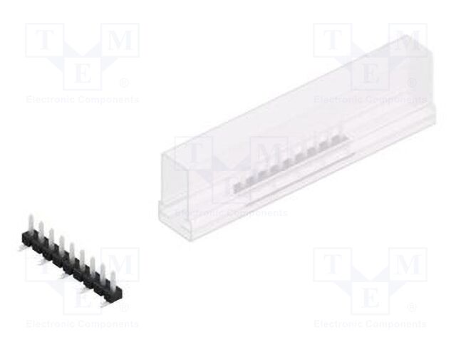 Connector: pin strips; pin header; male; PIN: 9; 2.54mm; SMT; 1x9