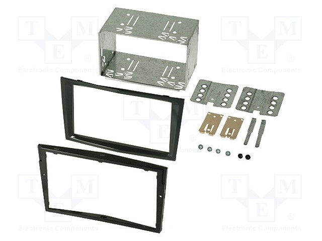Radio mounting frame; Opel; 2 DIN; stealth-black