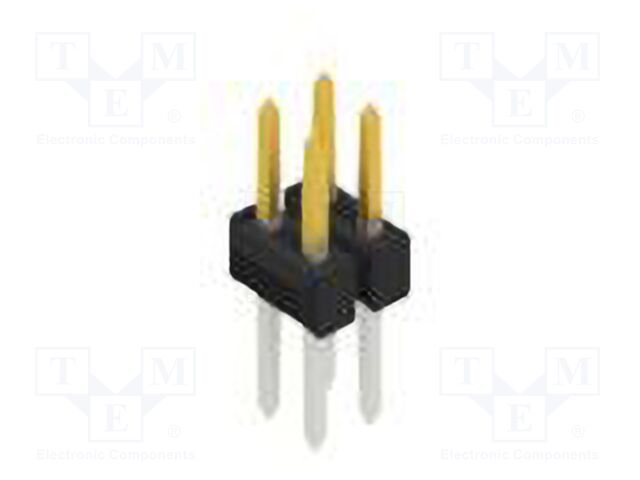 Connector: pin strips; pin header; male; PIN: 4; 2.54mm; THT; 2x2