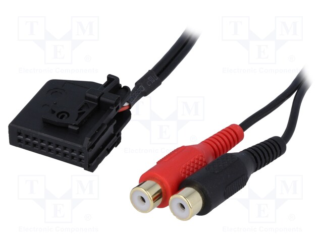 Aux adapter; RCA; Seat,Škoda,VW; 0.8m; Navigation: MFD2,RNS,RNS2