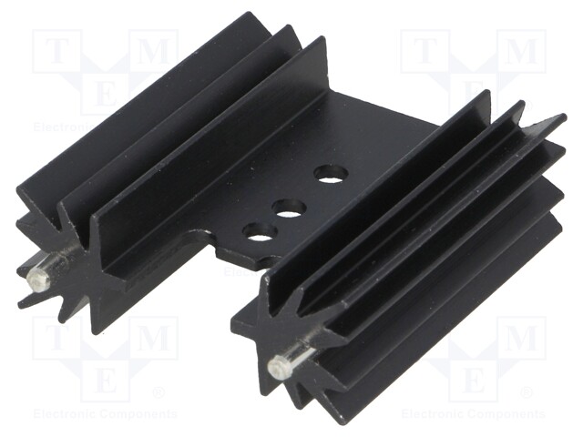 Heatsink: extruded; TO220; black; L: 38.1mm; 10.8K/W; aluminium