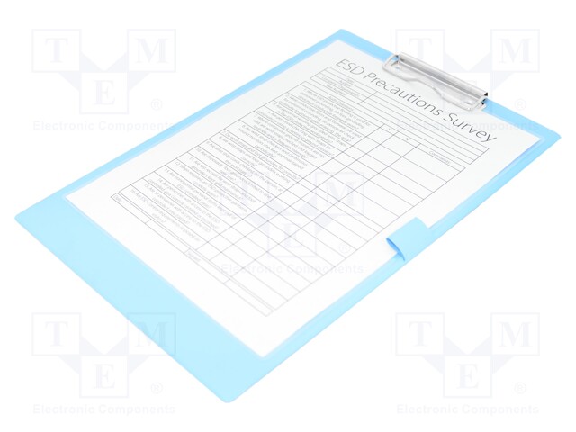 Clipboard; ESD; A4; 1pcs; Application: for storing A4 documents