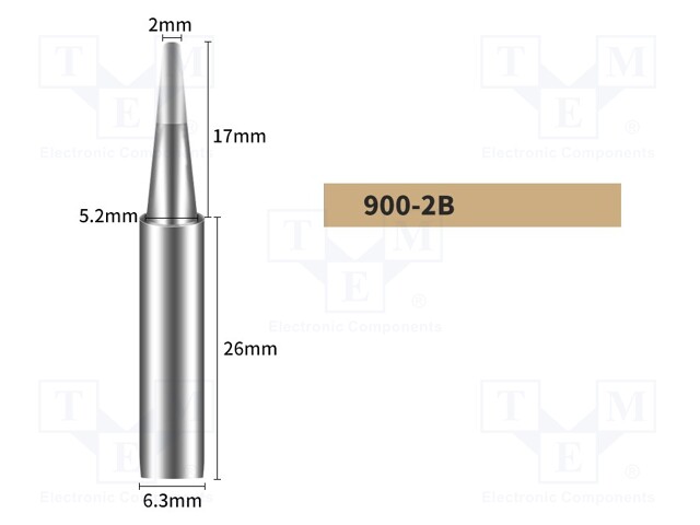 Tip; conical; 2mm; for soldering station; BK969