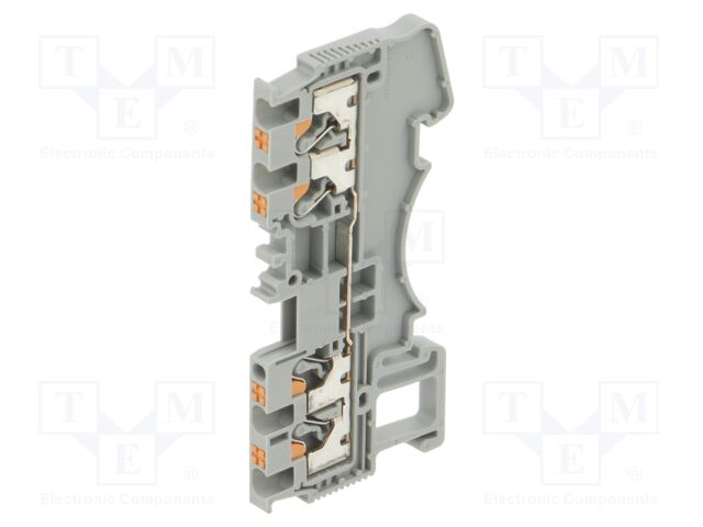 Splice terminal: rail; DS; for DIN rail mounting; spring clamp