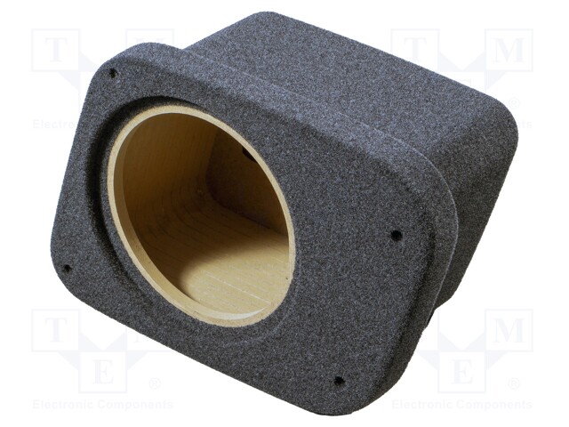 Car loudspeaker enclosure; MDF; black melange; textil; 200m; 7.5l