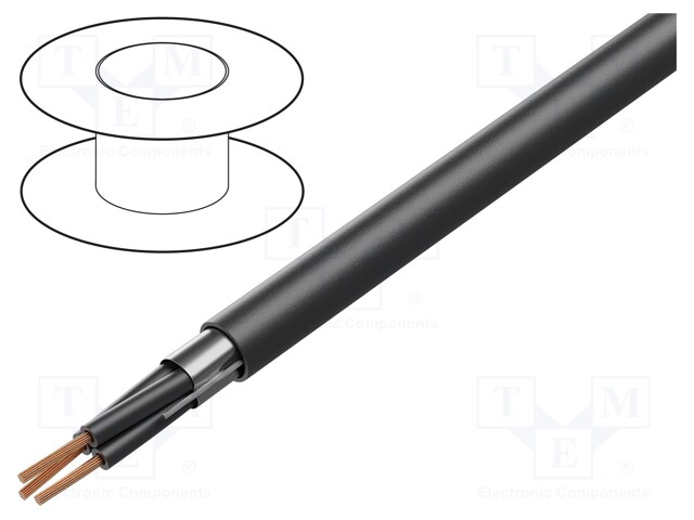 Wire; POWER 1000-YFR-OS; 5x1mm2; stranded; Cu; PVC; black; Class: 5