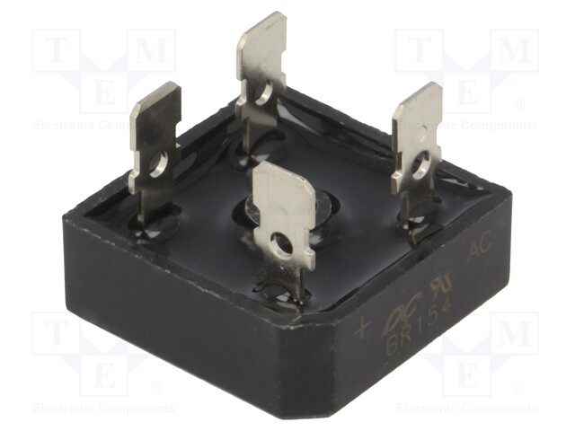 Single-phase bridge rectifier; Urmax: 400V; If: 15A; Ifsm: 300A