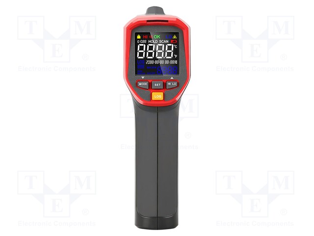 Infrared thermometer; colour,LCD,with a backlit; -32÷1300°C