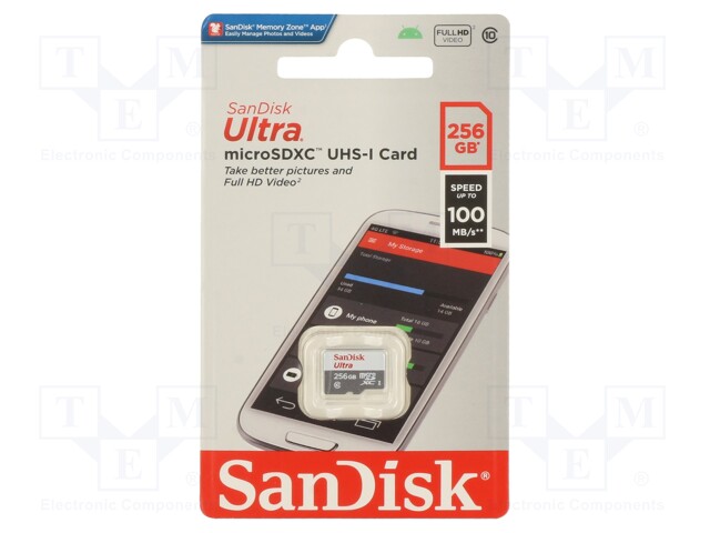 Memory card; Android; microSDXC; R: 100MB/s; Class 10 UHS U1