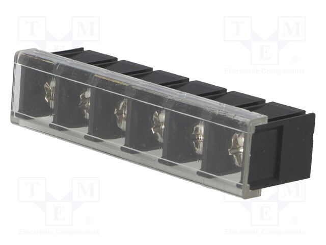 PCB terminal block; straight; 10mm; ways: 6; on PCBs; 4mm2; tinned