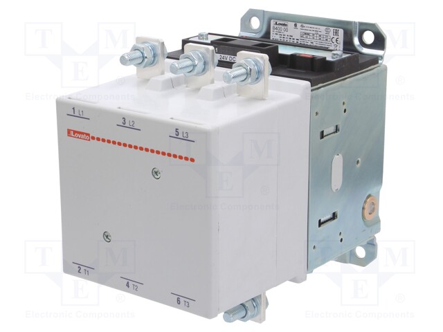 Contactor: 3-pole; NO x3; 24VAC; 24VDC; 420A; DIN; screw terminals