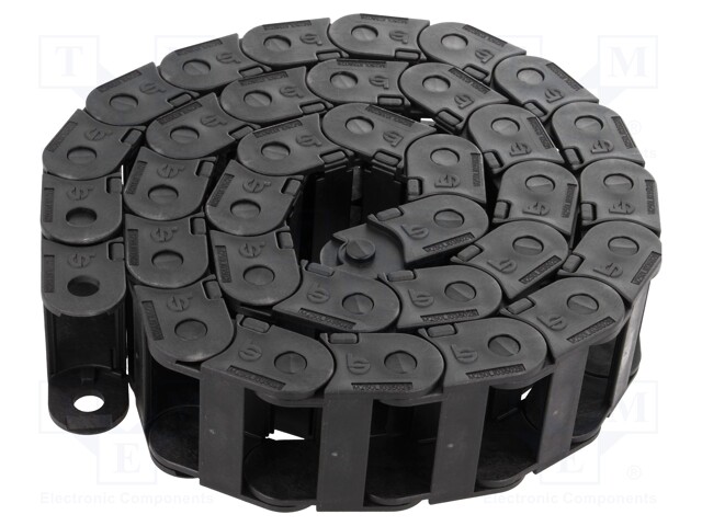 Cable chain; Series: Light; Bend.rad: 28mm; L: 986mm; Colour: black