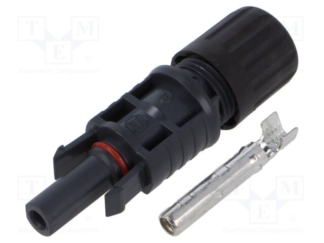 Connector: solar; female; straight; 4÷6mm2; with contacts; crimped