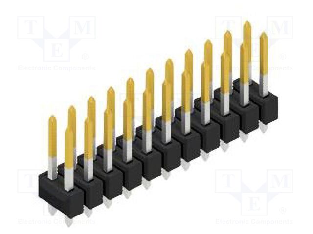 Connector: pin strips; pin header; male; PIN: 22; 2.54mm; THT; 2x11