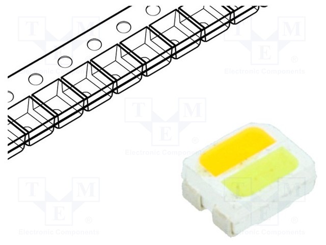 LED; SMD; 3528,PLCC4; white warm/cold white; 120°; 20mA