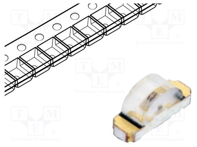 LED; SMD; 1206; red; 18÷54mcd; 3.2x1x1.5mm; 130°; 2÷2.4V; 20mA; 75mW