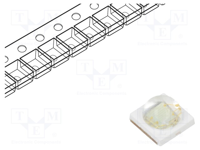 Power LED; green; Pmax: 3W; λd: 515-535nm; 100÷120lm; 130°; SMD; 3.2V