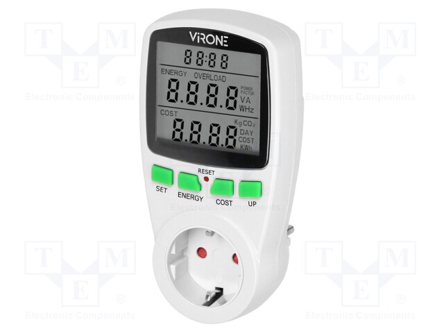 Controller; plug-in; IP20; 16A; 230VAC 50/60Hz; Display: LCD; white