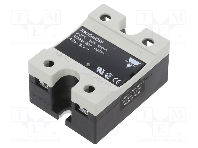 Relay: solid state; Ucntrl: 4.25÷32VDC; 50A; 100÷440VAC; -30÷80°C