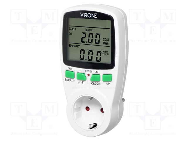 Controller; plug-in; IP20; 16A; 230VAC 50/60Hz; Display: LCD; white