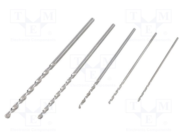 Tool accessories: drill set; Application: metal; Pcs: 5